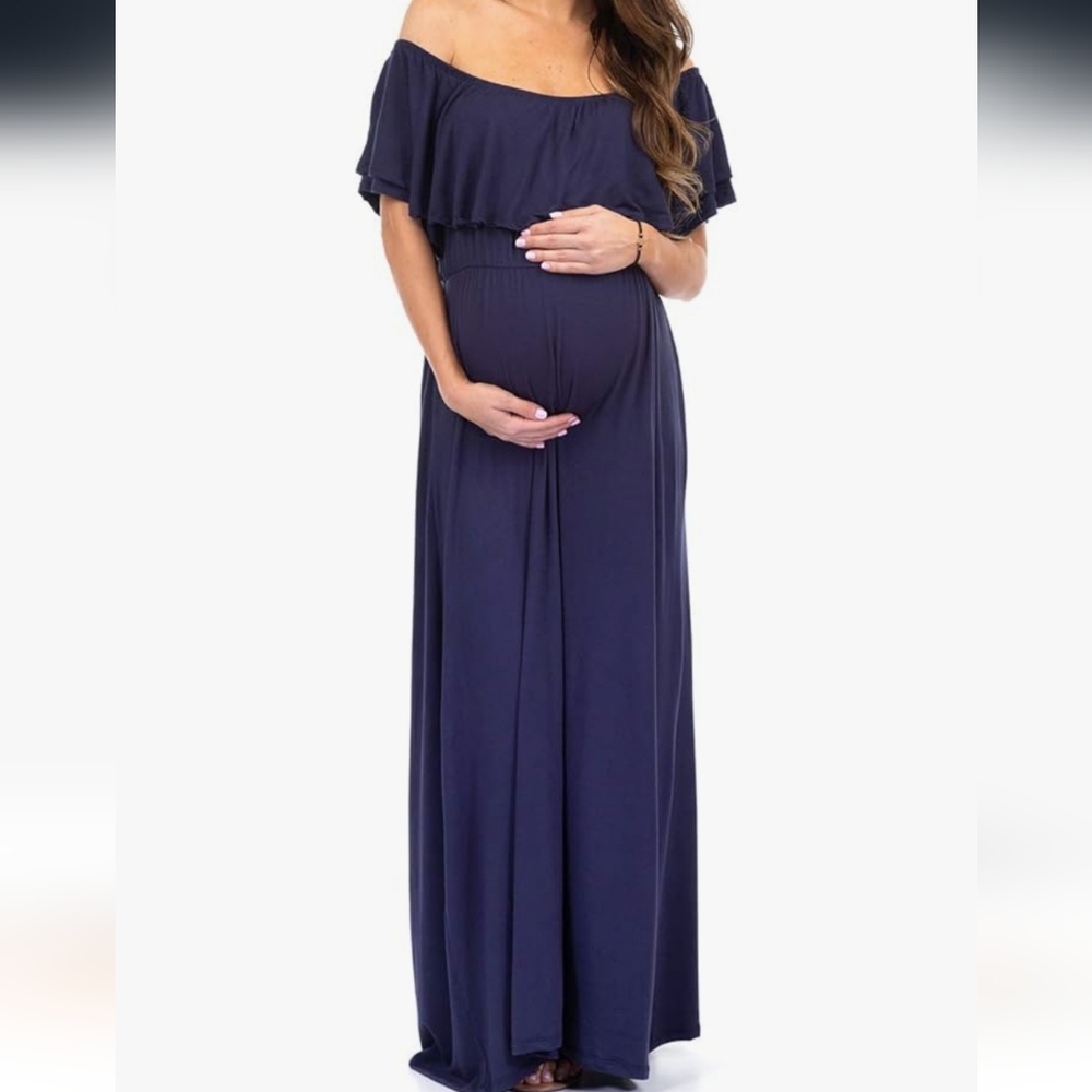 *Bee uniq off shoulder maternity dress. Sz large